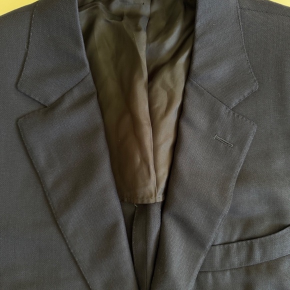 Canali 50R Midnight Blue Travel Water Resistant Blazer Woven Wool 2-Btn Jacket - Picture 7 of 12